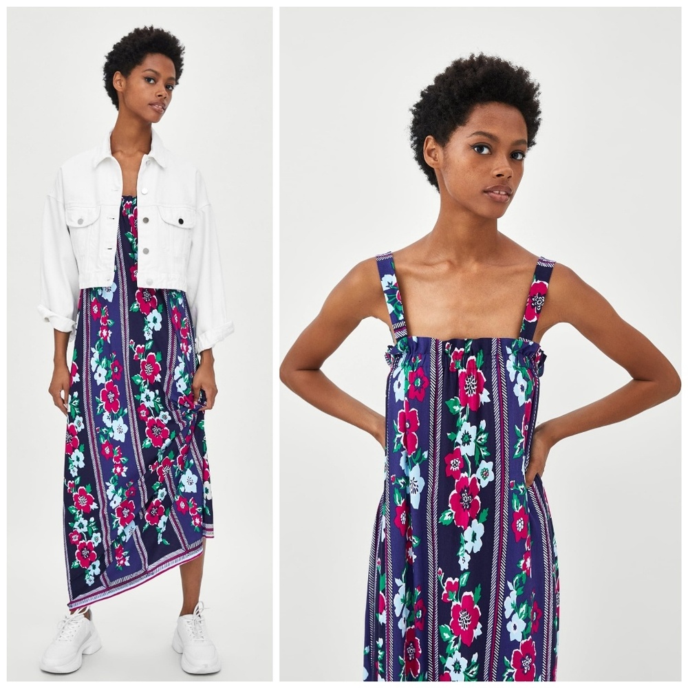 Zara Floral Print Maxi Dress